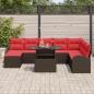 Preview: Gartensofa-set 9 stk. Braun Poly Rattan