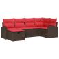Preview: Gartensofa-set 6 stk. Braun Poly-Rattan