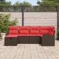 Preview: Gartensofa-set 6 stk. Braun Poly-Rattan