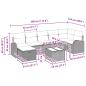Preview: Gartensofa-set mit Kissen mit Speicher 8 pcs Braun Poly-Rattan