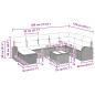 Preview: Garten-Sofa-Set mit Kissen mit Speicher 9 pcs Braun Poly Rattan