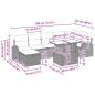 Preview: Garten-Sofa-Set mit Kissen mit Speicher 8 pcs Braun Poly Rattan