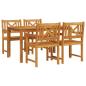 Preview: Garten Essgruppe 5 stk. Braun Massivholz Akazie
