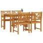Preview: Garten Essgruppe 5 stk. Braun Massivholz Akazie