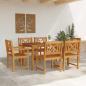 Preview: Garten Essgruppe 7 Stk. Braun Massivholz Akazie