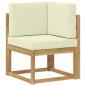Preview: Outdoor-Sofagarnitur 4 Stück Weiß und Creme Polyester