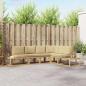 Preview: ARDEBO.de - Outdoor-Sofagarnitur 6 stk. 6-Sitzer Polyester Weiß und Beige