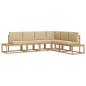 Preview: Outdoor-Sofagarnitur 6 stk. 6-Sitzer Polyester Weiß und Beige