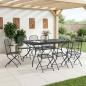 Preview: Garten Essgruppe 9 Stk. Anthrazit Mesh und Stahl
