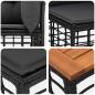 Preview: Outdoor-Sofagarnitur 6 Stk. Schwarz und Dunkelgrau Polyester
