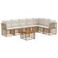 Preview: Outdoor-Sofagarnitur 8 stk. Nat?rlich und Cremwei? Polyester