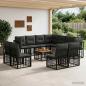 Preview: ARDEBO.de - Outdoor-Sofagarnitur 12 stk. Schwarz und Dunkelgrau Polyester