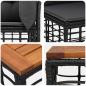 Preview: Outdoor-Sofagarnitur 13 Stk. Schwarz und Dunkelgrau Polyester
