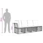 Preview: Outdoor-Sofagarnitur 13 Stk. Schwarz und Dunkelgrau Polyester