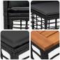 Preview: Outdoor-Sofagarnitur 5 Stk. Schwarz und Dunkelgrau Polyester