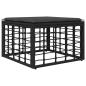 Preview: Outdoor-Sofagarnitur 12 stk. Schwarz und Dunkelgrau Polyester