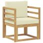 Preview: Outdoor-Sofa Polyester Weiß und Creme