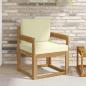 Preview: ARDEBO.de - Outdoor-Sofa Polyester Weiß und Creme
