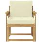Preview: Outdoor-Sofa Polyester Weiß und Creme