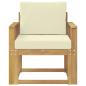 Preview: Outdoor-Sofa Polyester Weiß und Creme