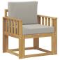 Preview: Outdoor-Sofa Polyester Weiß und Hellgrau