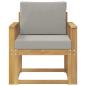 Preview: Outdoor-Sofa Polyester Weiß und Hellgrau