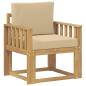 Preview: Outdoor-Sofa Polyester Weiß und Beige