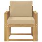 Preview: Outdoor-Sofa Polyester Weiß und Beige