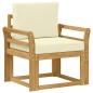 Preview: Outdoor-Sofa Polyester Weiß und Creme