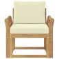 Preview: Outdoor-Sofa Polyester Weiß und Creme