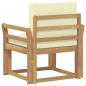 Preview: Outdoor-Sofa Polyester Weiß und Creme