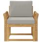 Preview: Outdoor-Sofa Polyester Weiß und Hellgrau