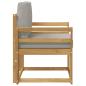 Preview: Outdoor-Sofa Polyester Weiß und Hellgrau