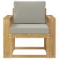 Preview: Outdoor-Sofa Polyester Weiß und Hellgrau
