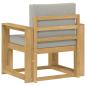 Preview: Outdoor-Sofa Polyester Weiß und Hellgrau