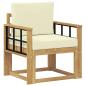 Preview: Outdoor-Sofa Polyester Weiß und Creme