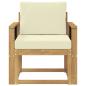 Preview: Outdoor-Sofa Polyester Weiß und Creme
