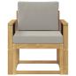 Preview: Outdoor-Sofa Polyester Weiß und Hellgrau