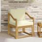 Preview: ARDEBO.de - Outdoor-Sofa Polyester Weiß und Creme