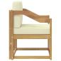 Preview: Outdoor-Sofa Polyester Weiß und Creme