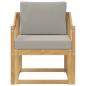 Preview: Outdoor-Sofa Polyester Weiß und Hellgrau