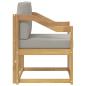 Preview: Outdoor-Sofa Polyester Weiß und Hellgrau