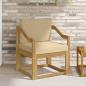 Preview: ARDEBO.de - Outdoor-Sofa Polyester Weiß und Beige
