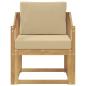Preview: Outdoor-Sofa Polyester Weiß und Beige