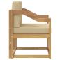 Preview: Outdoor-Sofa Polyester Weiß und Beige