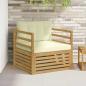 Preview: ARDEBO.de - Outdoor-Sofa Weiß und Creme