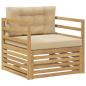 Preview: Outdoor-Sofa Weiß und Beige