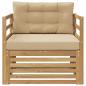 Preview: Outdoor-Sofa Weiß und Beige