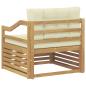 Preview: Outdoor-Sofa Weiß und Creme
