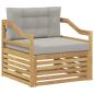 Preview: Outdoor-Sofa Weiß und Hellgrau